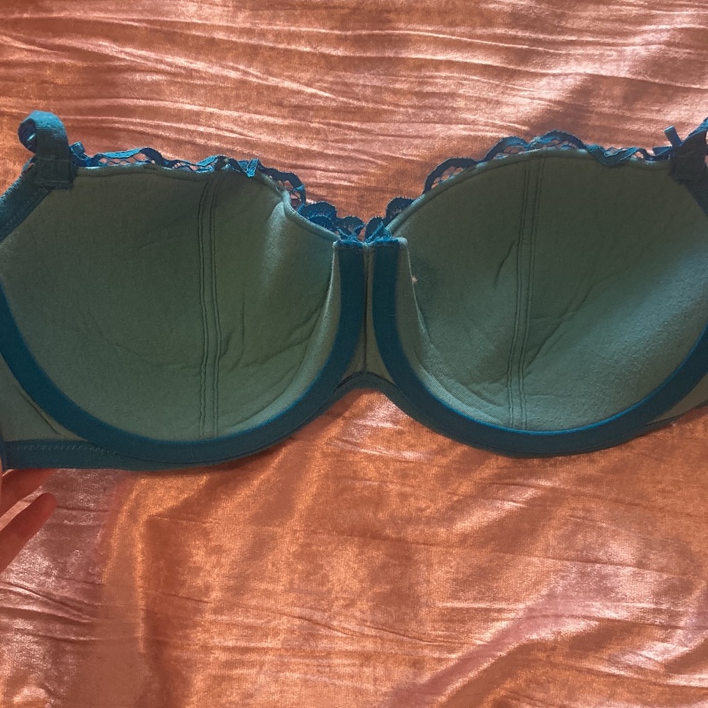Blue Lace Bra - Picture 3 of 5